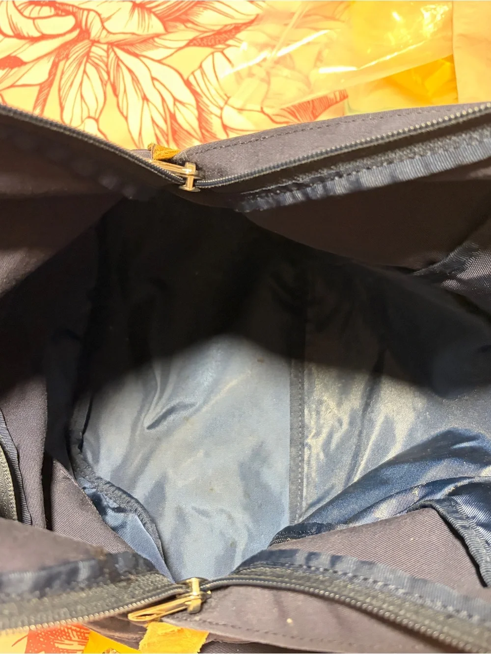 Pre-owned North Face Black Backpack with Tan Suede Base